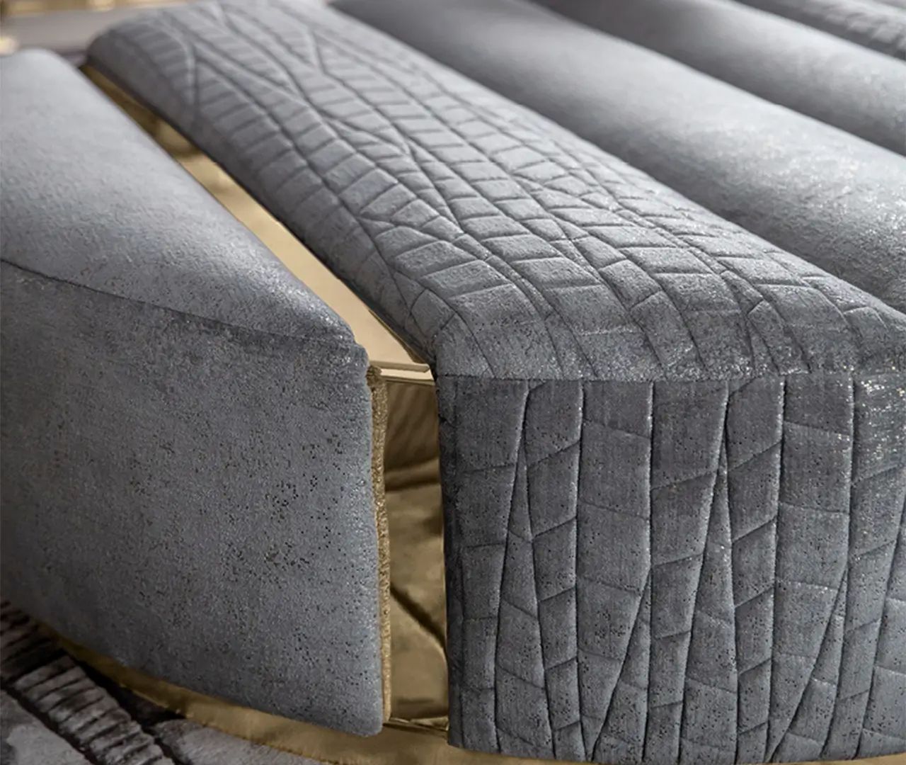 Luxury Upholstered Pouf