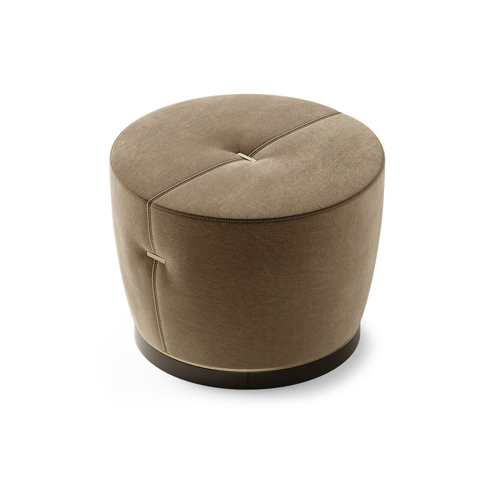 Stainless Detail Pouf
