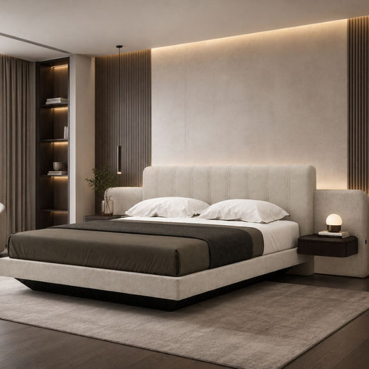 Floating Nightstand Bed