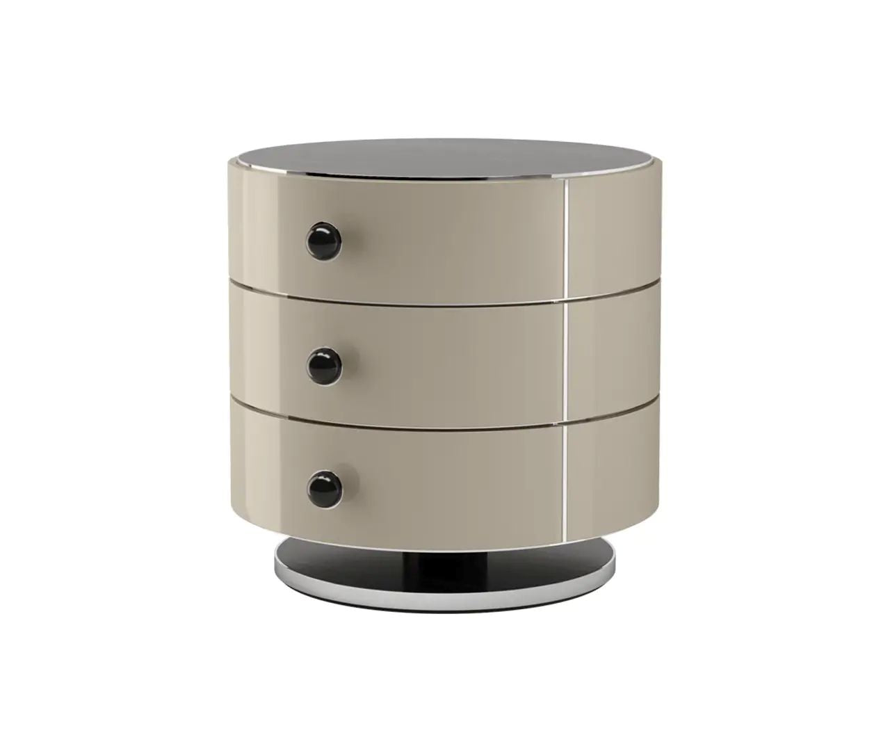 Cylinder Base Bedside Table