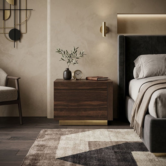 Cube Wooden Nightstand