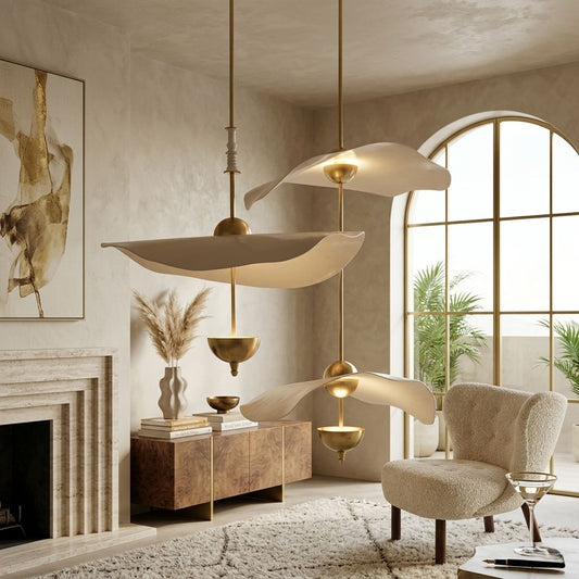 White Ruffle Chandelier