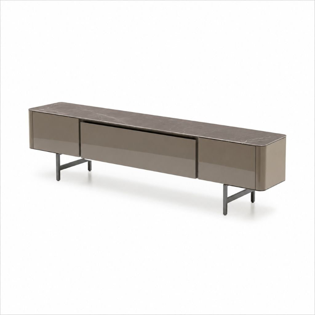 Wood Marble TV Unit