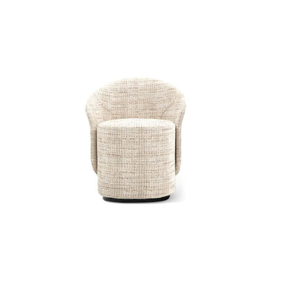 Curved Backrest Pouf