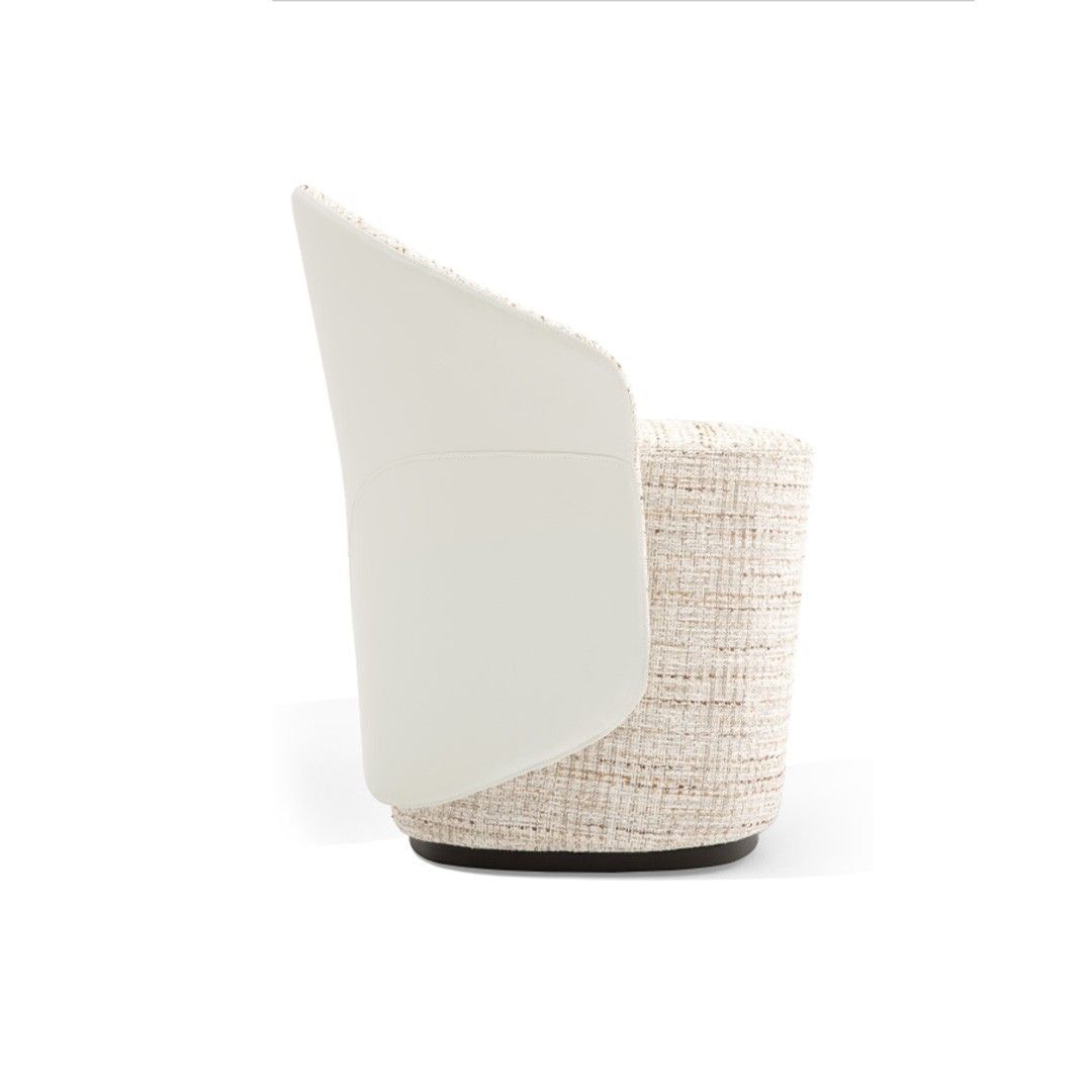 Curved Backrest Pouf