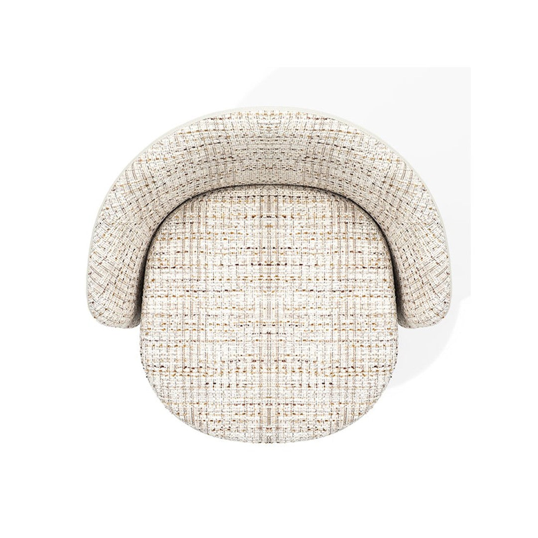 Curved Backrest Pouf