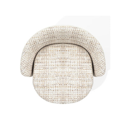 Curved Backrest Pouf