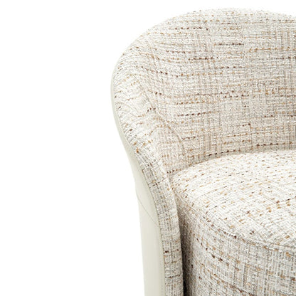 Curved Backrest Pouf