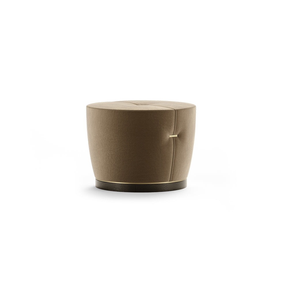 Stainless Detail Pouf