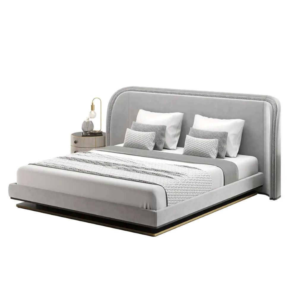 Curved Velvet Bed
