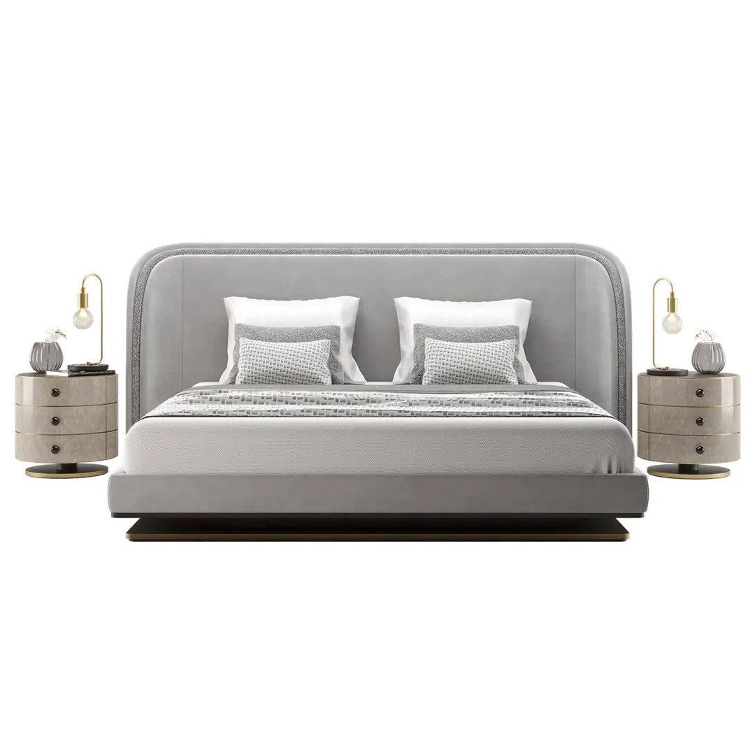 Curved Velvet Bed