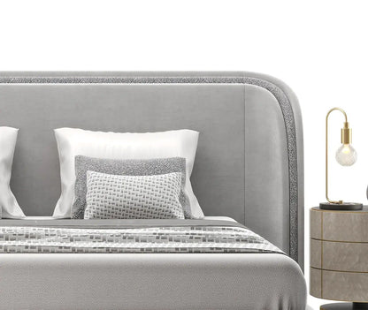 Curved Velvet Bed
