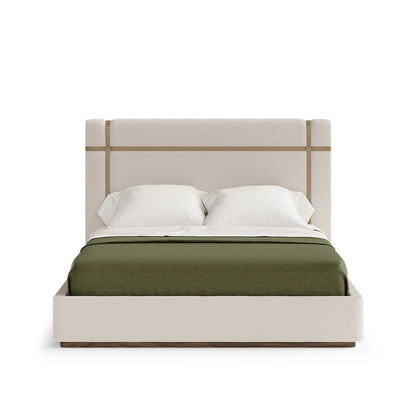 Leather Details Bed