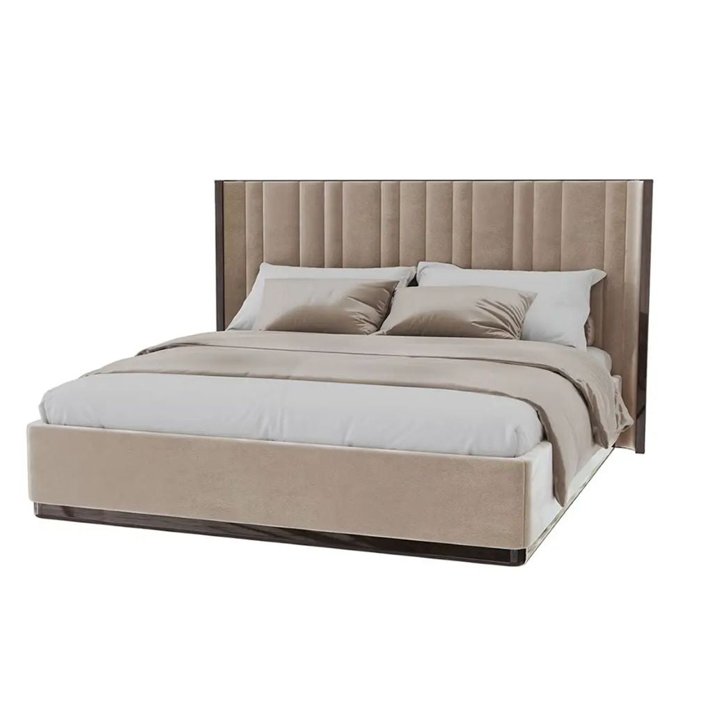 Velvet Curved Bed