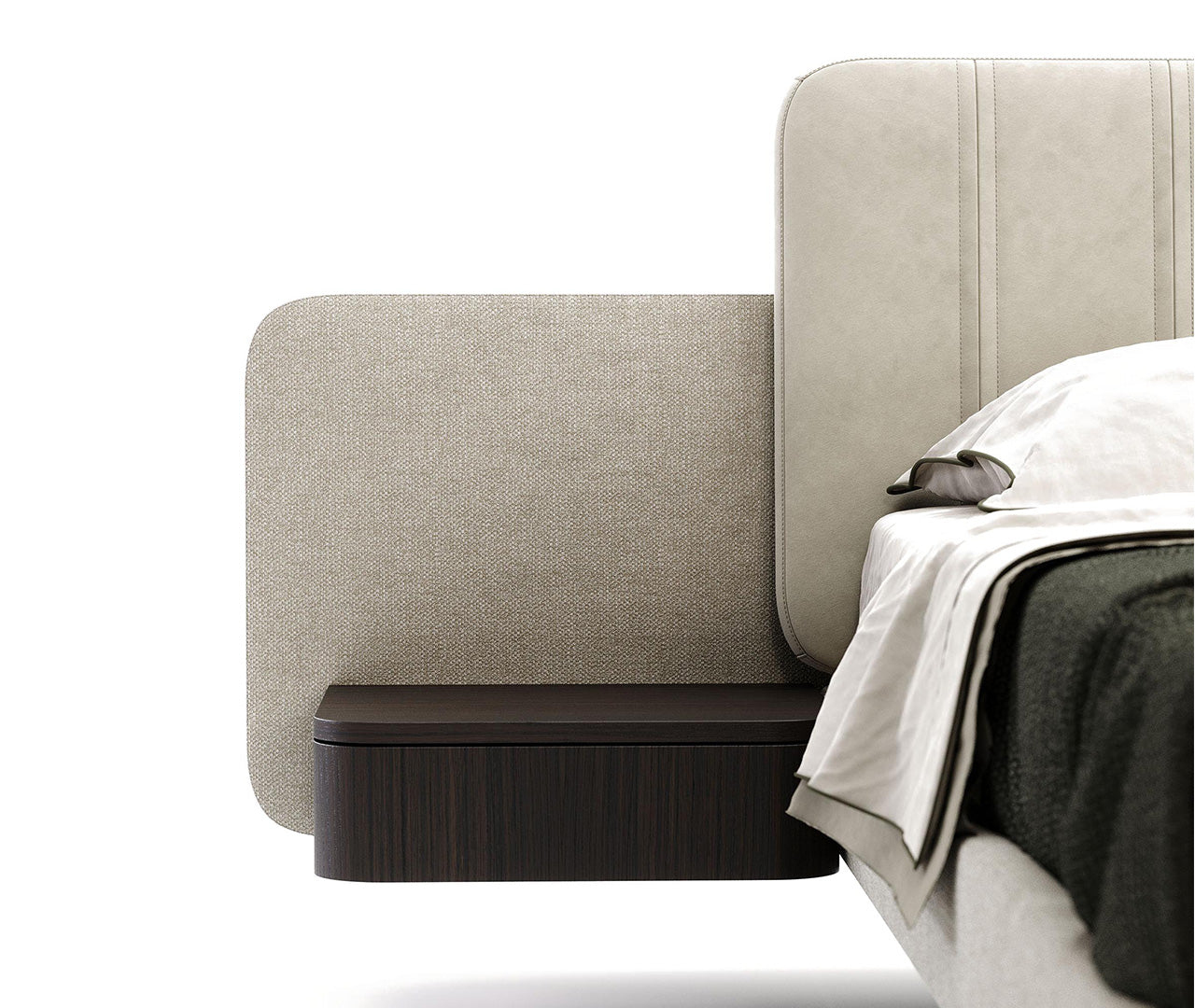 Floating Nightstand Bed
