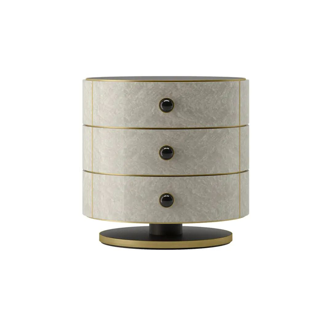 Cylinder Base Bedside Table