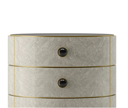 Cylinder Base Bedside Table
