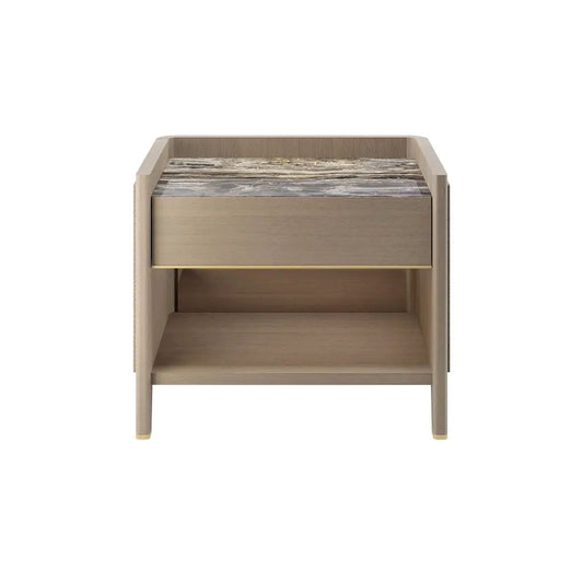 Leather Wrapped Nightstand