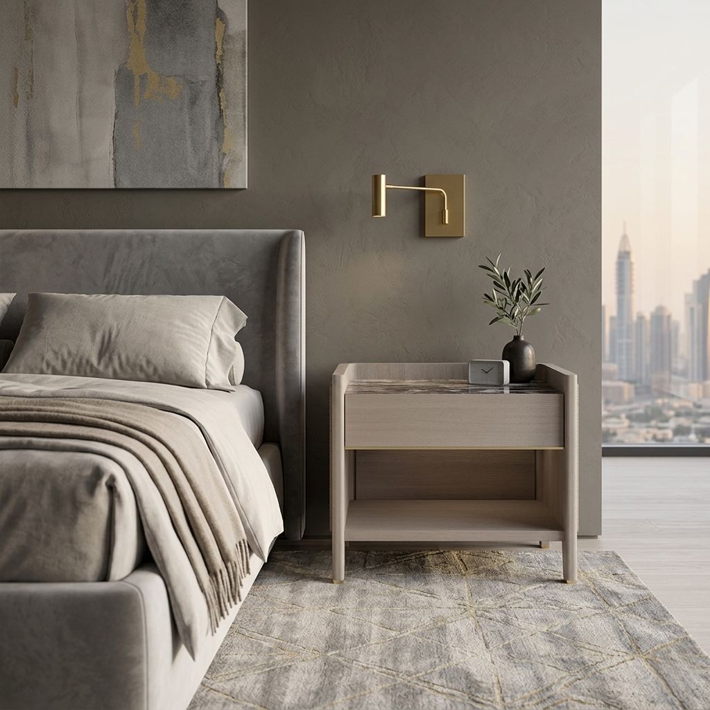 Leather Wrapped Nightstand