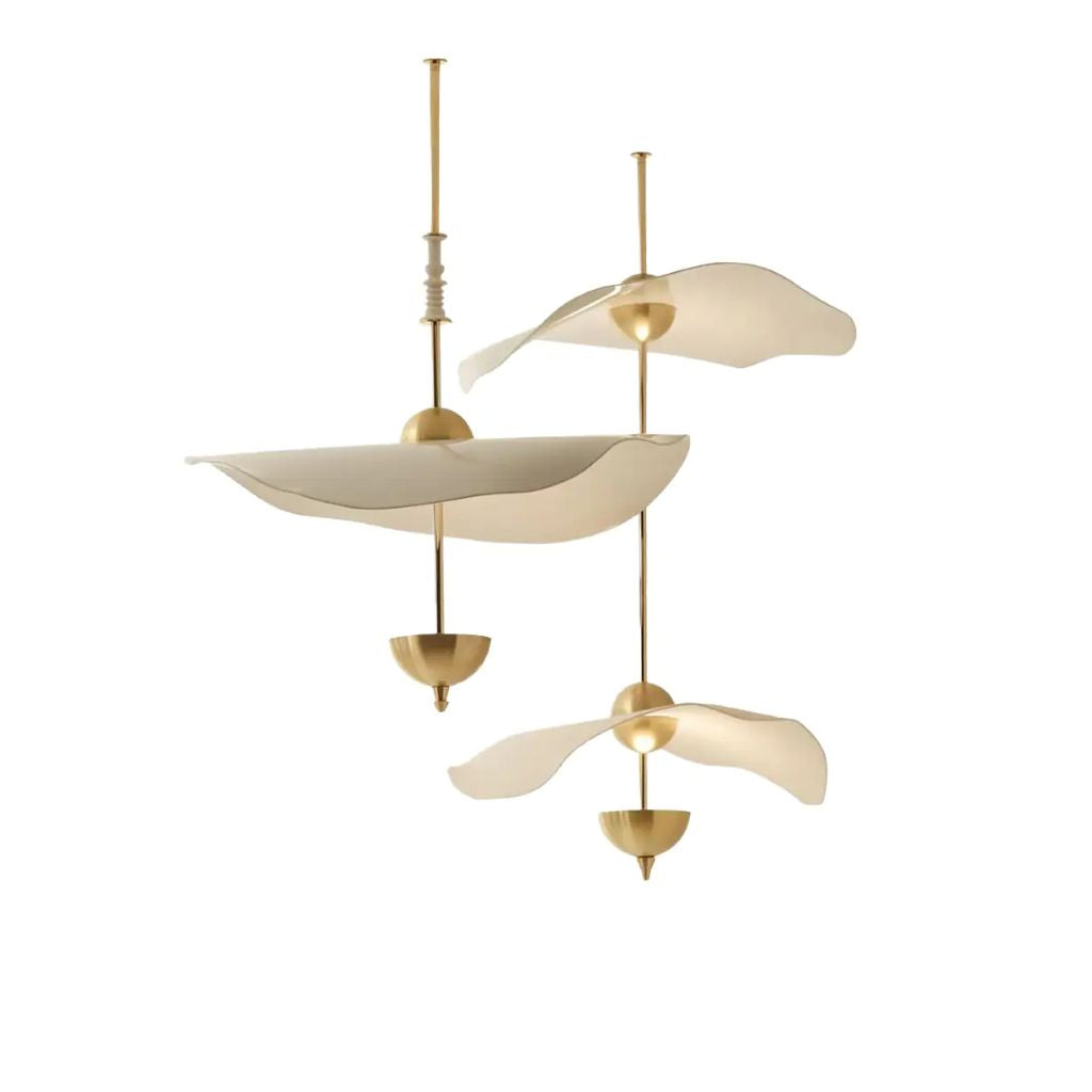 White Ruffle Chandelier
