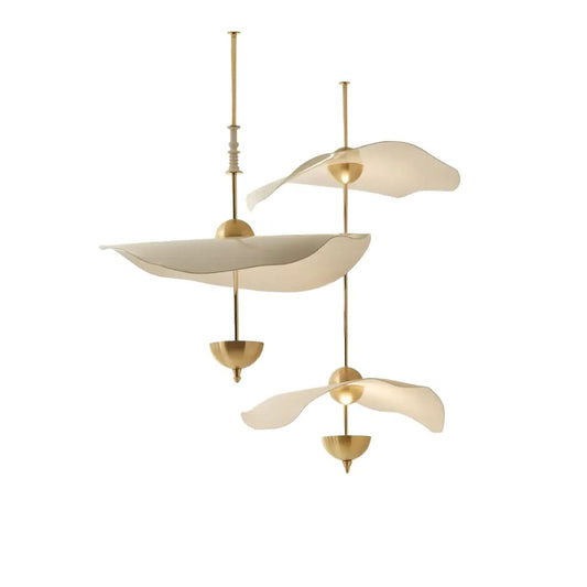 White Ruffle Chandelier