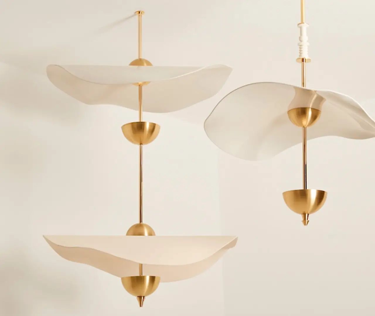 White Ruffle Chandelier