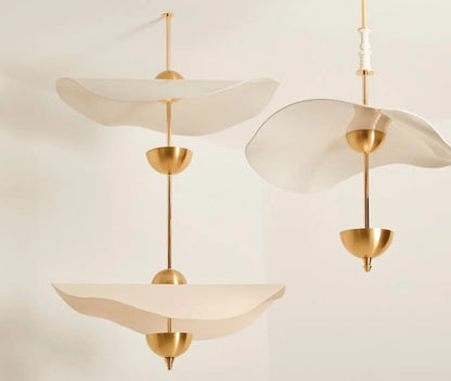 White Ruffle Chandelier