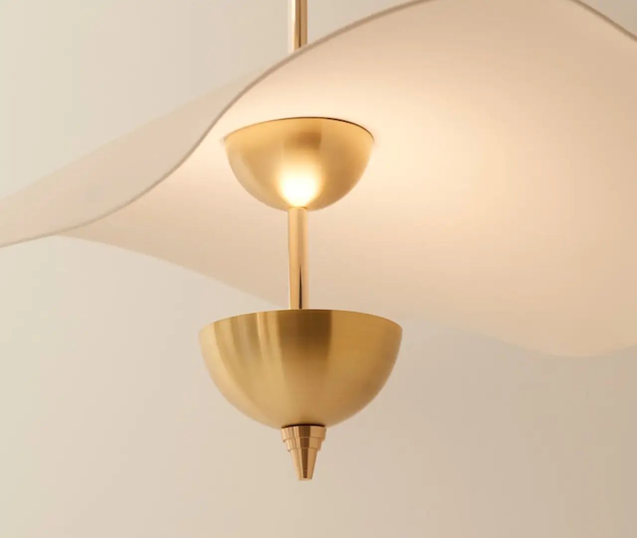 White Ruffle Chandelier