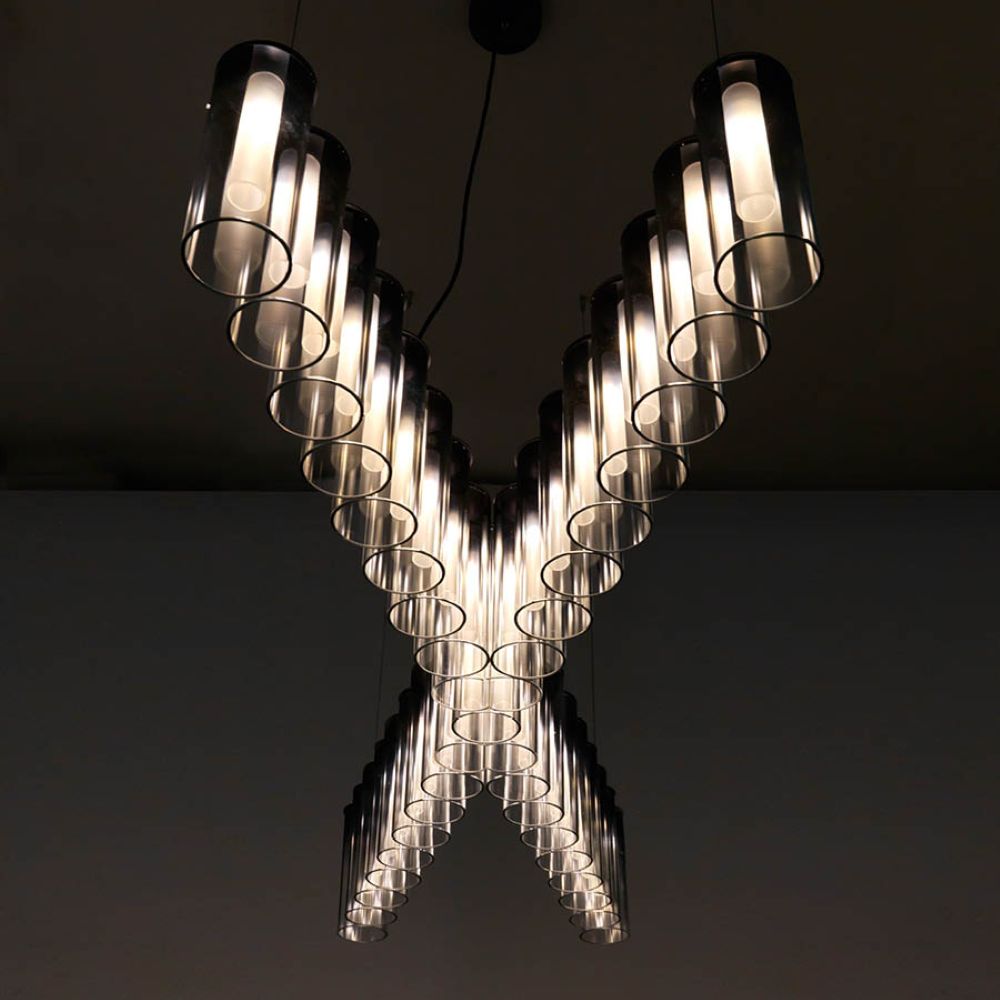 X-Shaped Glass Chandelier