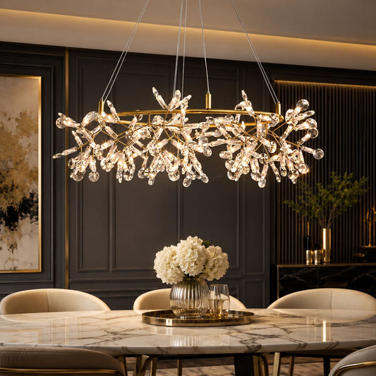 Modern Gold LED Chandelier
