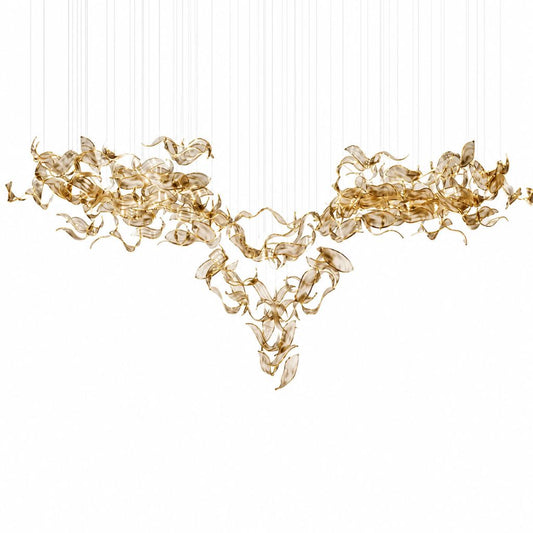 Glass Leaves Chandelier