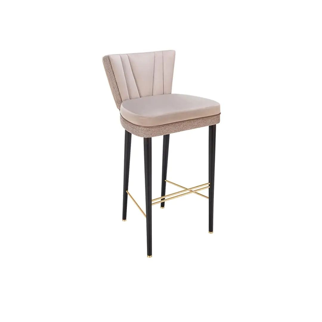 Beige Velvet Bar Stool