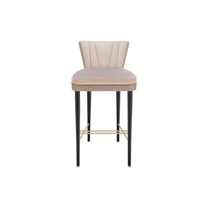 Beige Velvet Bar Stool