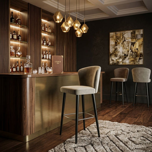 Beige Elegant Bar Stool