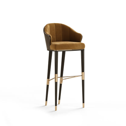Wooden Upholstered Bar Stool