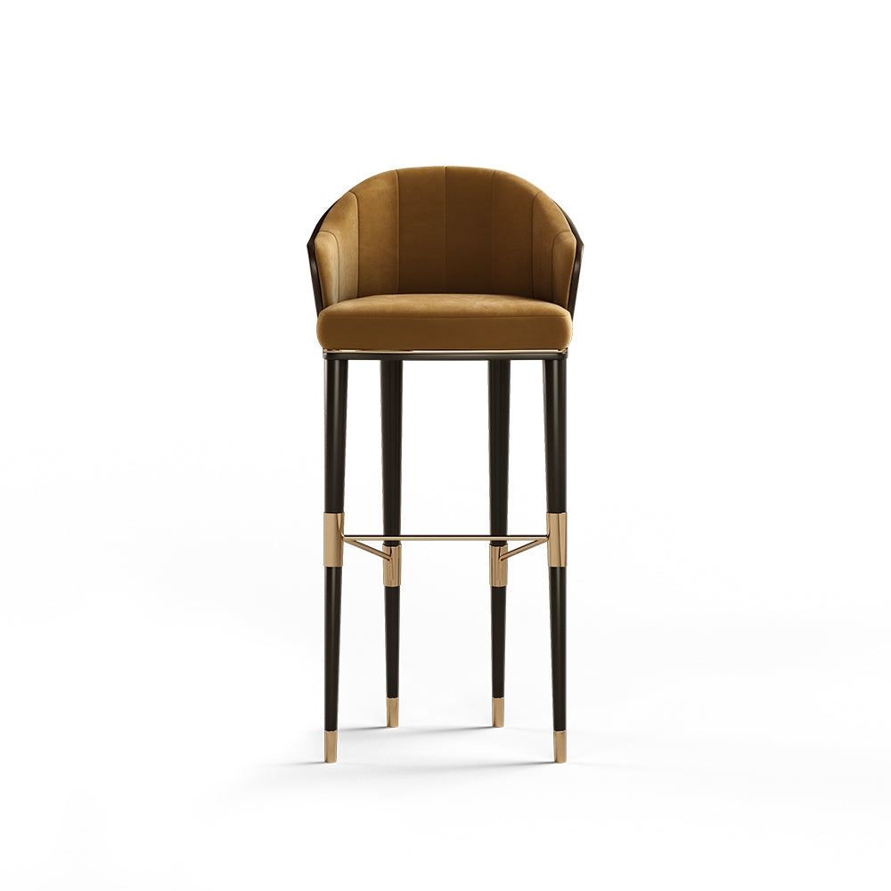 Wooden Upholstered Bar Stool
