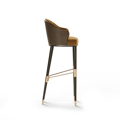Wooden Upholstered Bar Stool