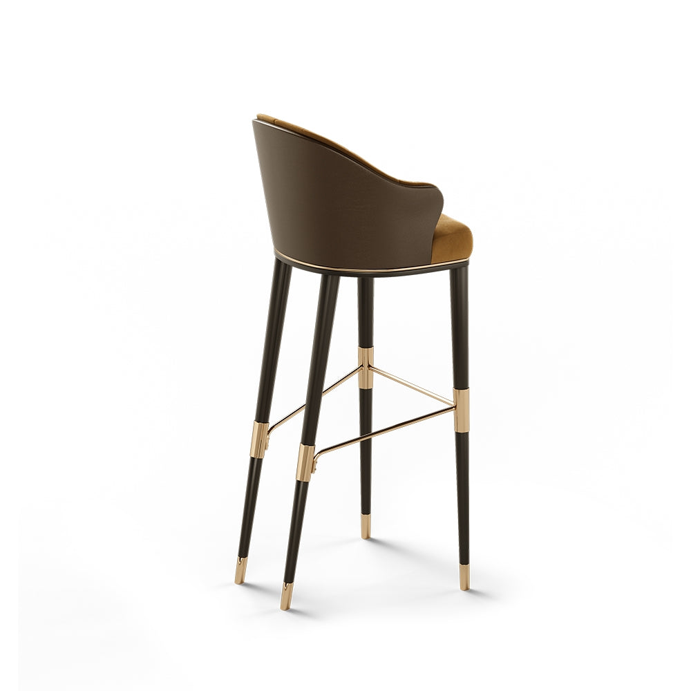 Wooden Upholstered Bar Stool