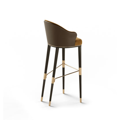 Wooden Upholstered Bar Stool