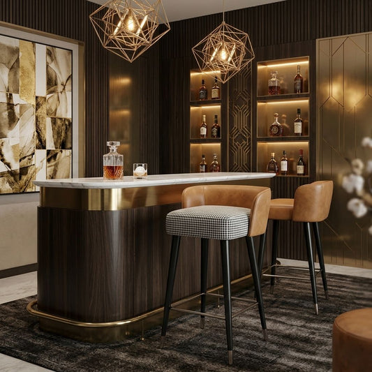 Modern Upholstered Bar Stool