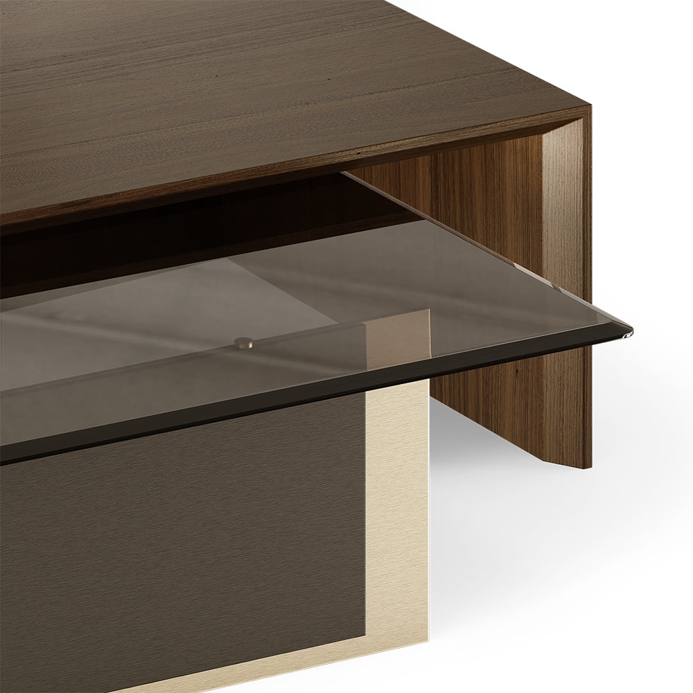 Glass Wood Table