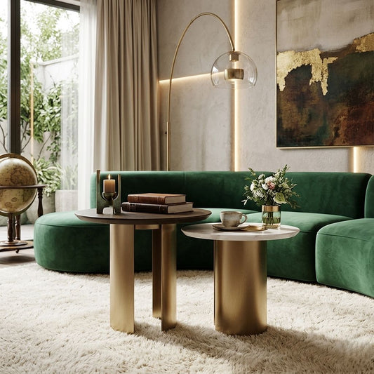 Geometric Brass Table